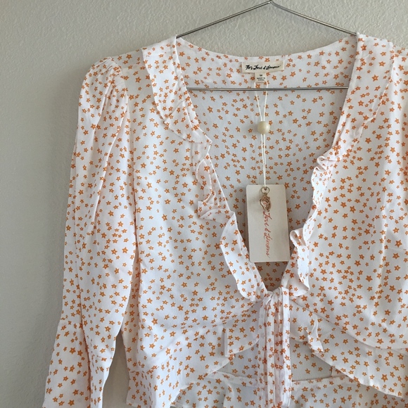 NWT For Love and Lemons Aurora Star Tie Top - Picture 4 of 6